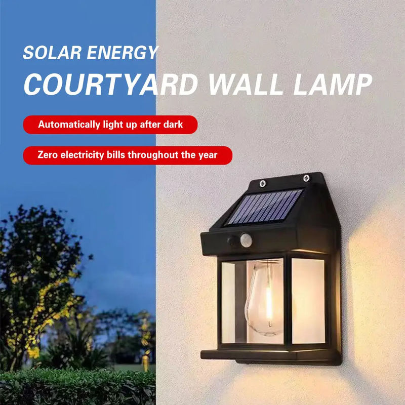 Sonnenkollektor Licht Außen Solar Led Lampe Mit Bewegungssensor Wandleuchten IP65 wasserdicht