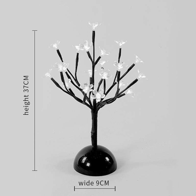Innenraum 36cm 24 Glühbirnen Batterie Weihnachtsstern Heimdekor Led Kirschblume Tischplatte Bonsai Baum Feenlicht