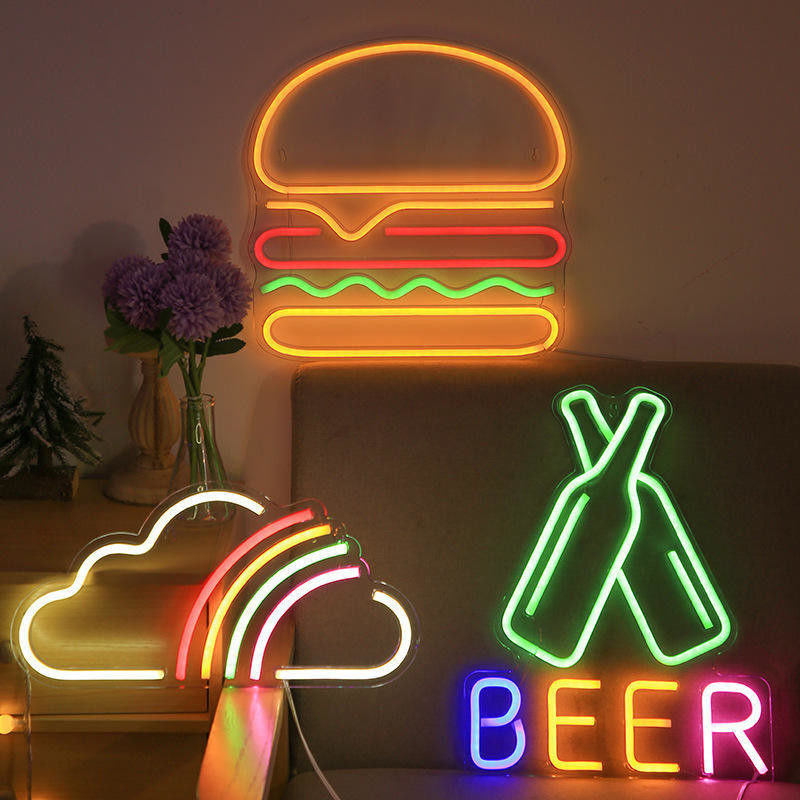 Zuhause Party Urlaub Dekor Weihnachtsgeschenk LED Neonlicht Bananen Wandkunst Zeichen für Haushaltsbedürfnisse