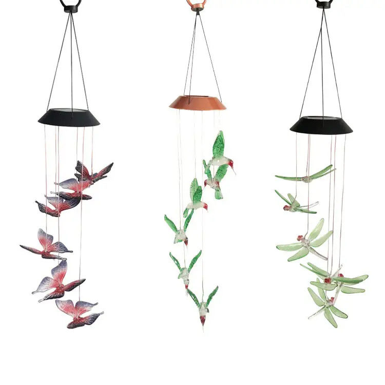 Wohnkultur LED Solar Wind Klingel Licht mit wasserdichtem und farbenfrohem Außendesign