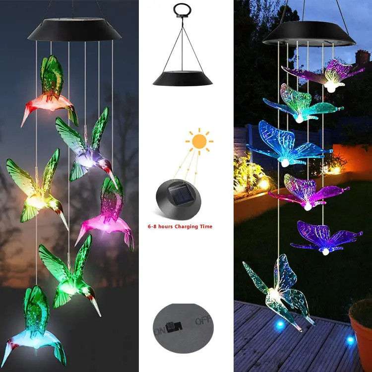 Wohnkultur LED Solar Wind Klingel Licht mit wasserdichtem und farbenfrohem Außendesign