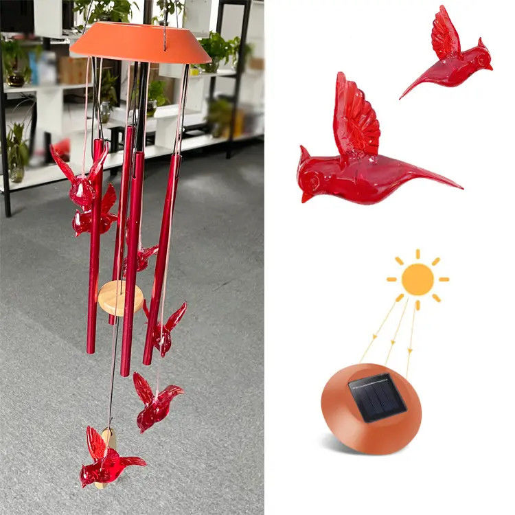 Wohnkultur LED Solar Wind Klingel Licht mit wasserdichtem und farbenfrohem Außendesign
