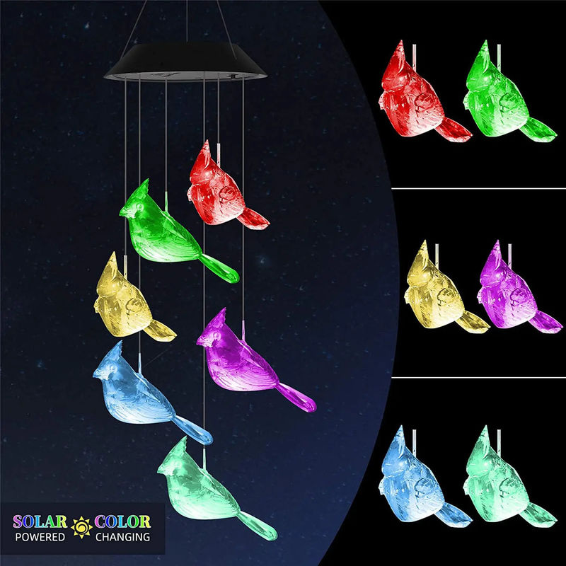 Wohnkultur LED Solar Wind Klingel Licht mit wasserdichtem und farbenfrohem Außendesign