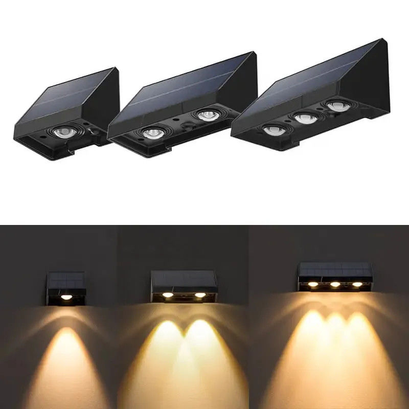 IP54 Wasserdichtes Dekorativ-Außen-LED-Solarwandlicht für Balkon, Treppe und Terrasse