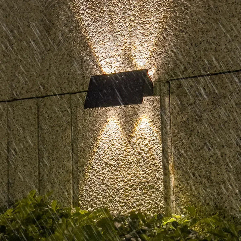 IP54 Wasserdichtes Dekorativ-Außen-LED-Solarwandlicht für Balkon, Treppe und Terrasse