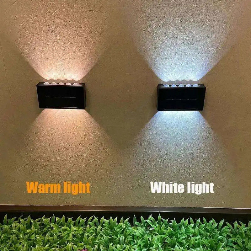 Wasserdicht 4Led 6Led Up And Down Solarwandlicht für Gartenhof