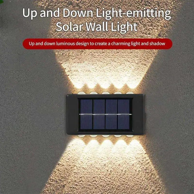 Wasserdicht 4Led 6Led Up And Down Solarwandlicht für Gartenhof