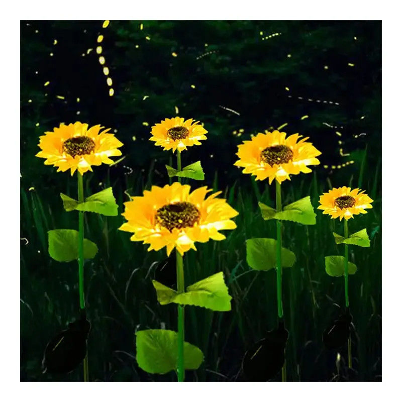 Sonnenlampe Wasserdichte Garten Dekorations Sonnenblumen Sonnenlampen für Hinterhof Patio Weg