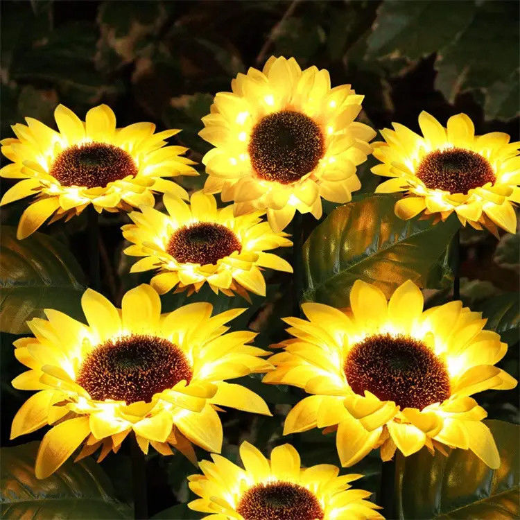 Sonnenlampe Wasserdichte Garten Dekorations Sonnenblumen Sonnenlampen für Hinterhof Patio Weg