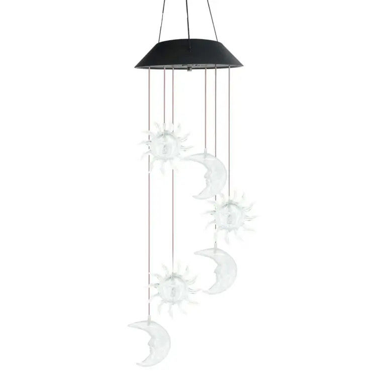 Sonne Mond Sonnenlichter Farbige Windschläge für den Garten Wasserdicht Siebenfarbiger Gradient