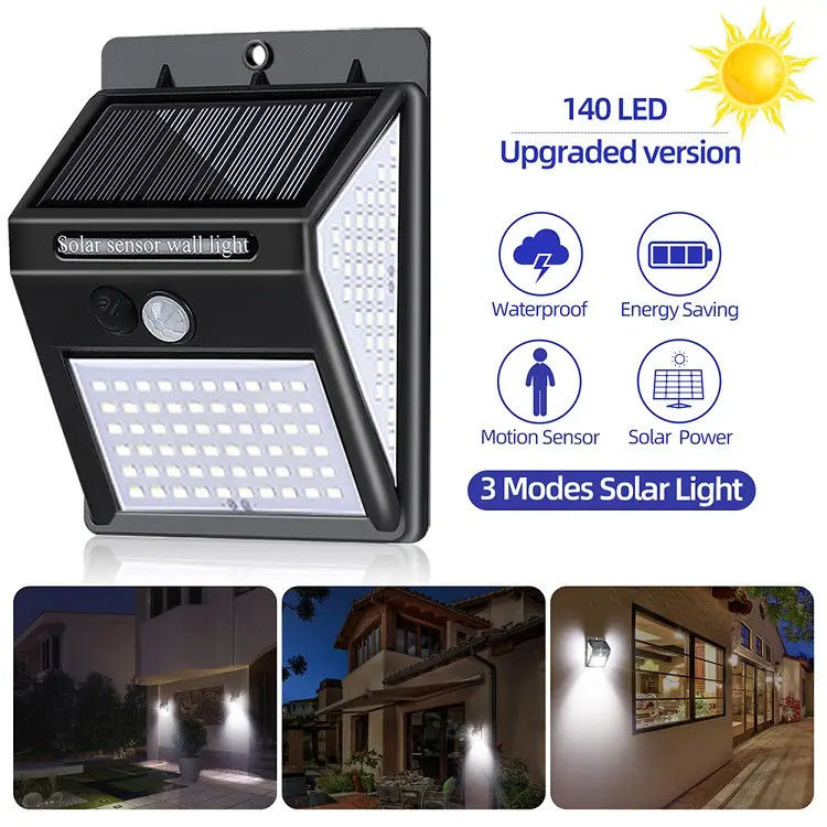 120° Strahlwinkel Außen Solar Gartenlampe LED-Sicherheitslichter Mit Bewegungssensor