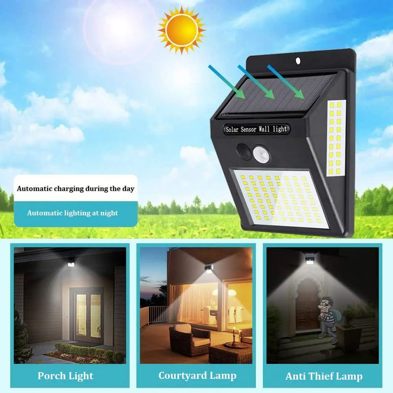 120° Strahlwinkel Außen Solar Gartenlampe LED-Sicherheitslichter Mit Bewegungssensor