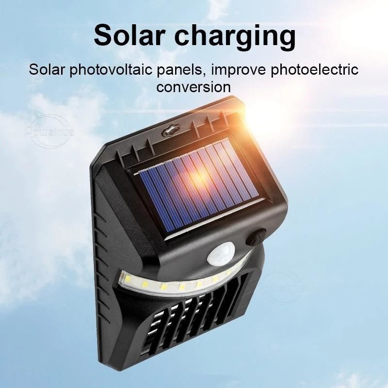 LED Solar Garten Wandlicht 1000lm IP65 Wasserdicht PIR Bewegungssensor Sicherheitslicht