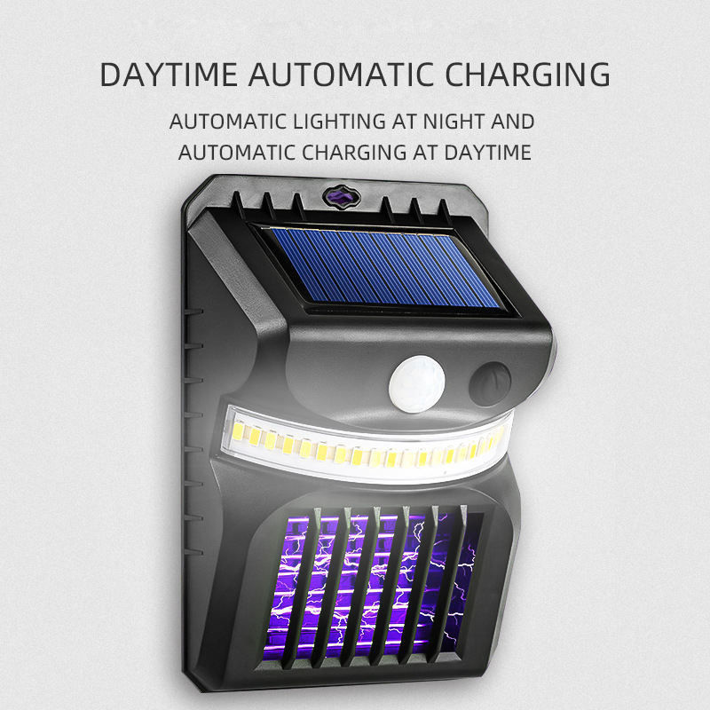 LED Solar Garten Wandlicht 1000lm IP65 Wasserdicht PIR Bewegungssensor Sicherheitslicht