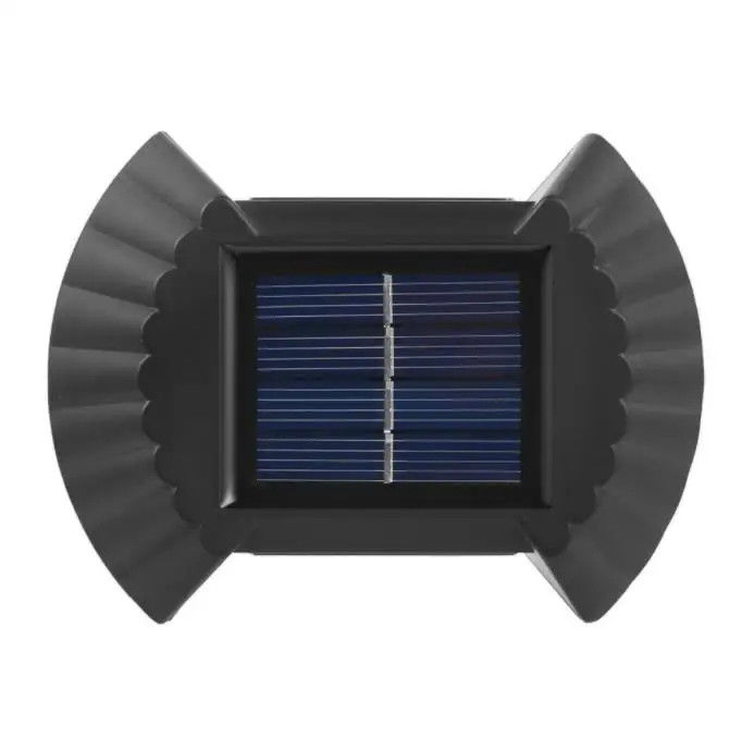 Warme weiße solarbetriebene LED-Wandlampen für Garten Terrasse Garage Einfahrt nach oben Lampen