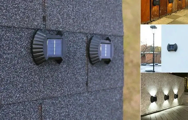 80 Ra Farbwiedergabeindex Solarwandlicht für Balkon Garten Dekor Wasserdicht