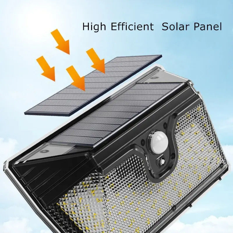 218LED-Soft Cold White Solar Motion Sensing Wandlicht für den Außengarten Energieeinsparung